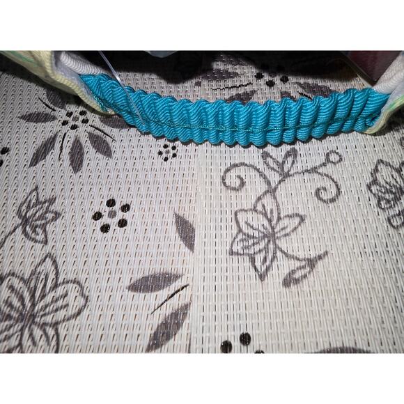 Vintage Disney Mulan 90s Youth Hat Teal Brim Bamboo Print - Picture 9 of 16